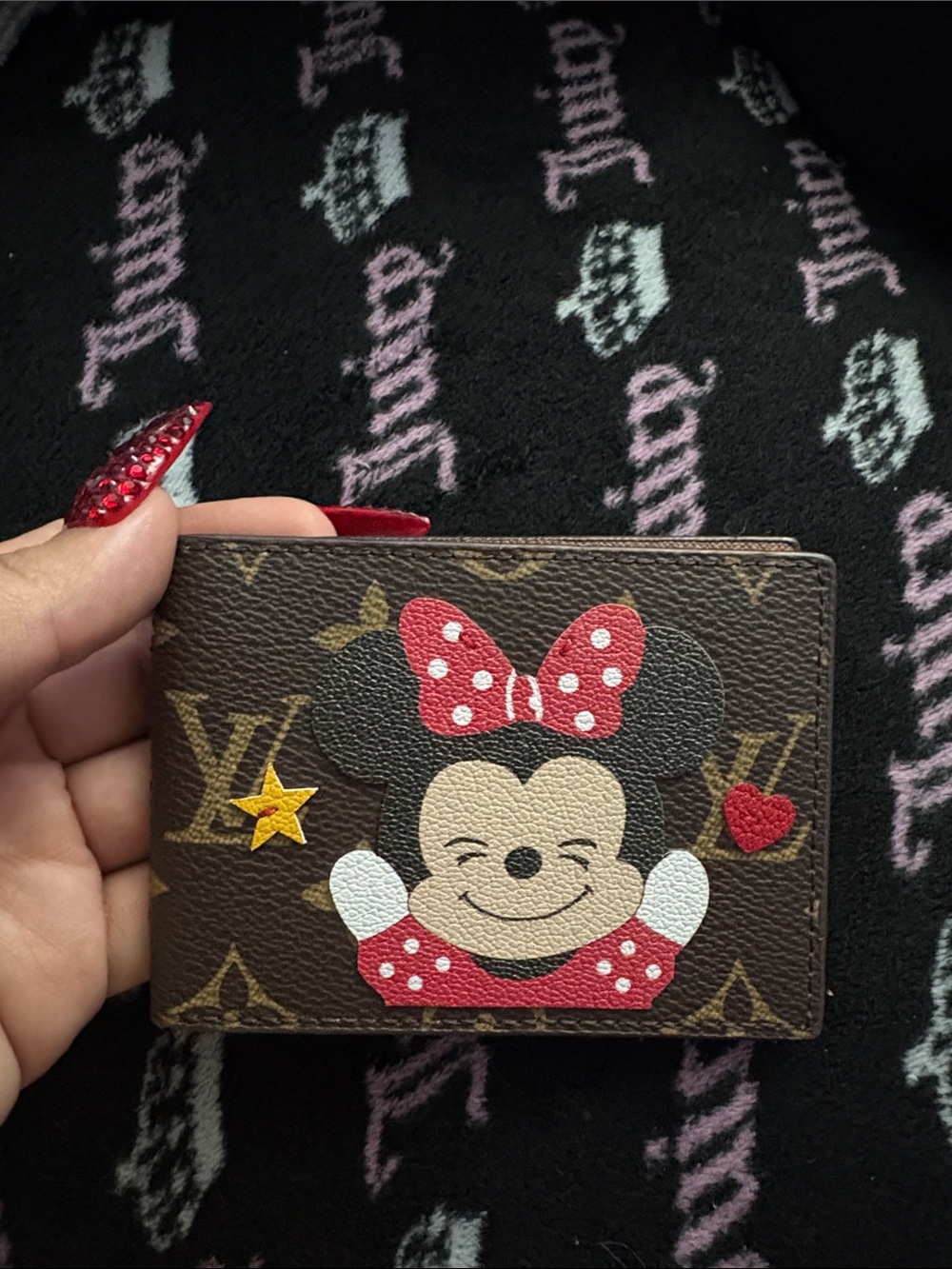 Minnie Mouse Brown Monogram Bi-Fold Wallet